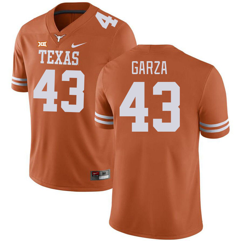 Men #43 Eric Garza Texas Longhorns College Football Jerseys Stitched-Orange